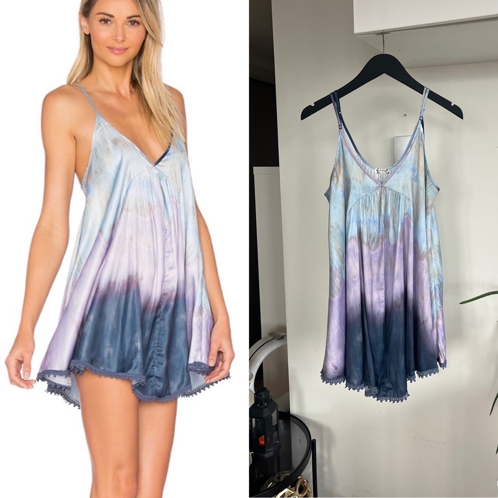 Free People Serena Washed Slip Boho Romantic Intimate Feminine Summer Dress Sz M